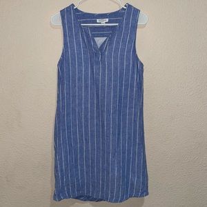 Beachlunchlounge sleeveless striped linen cotton blend dress